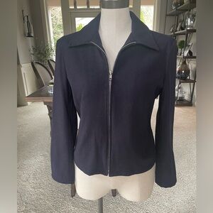 J Crew Navy Zip-Up Jacket